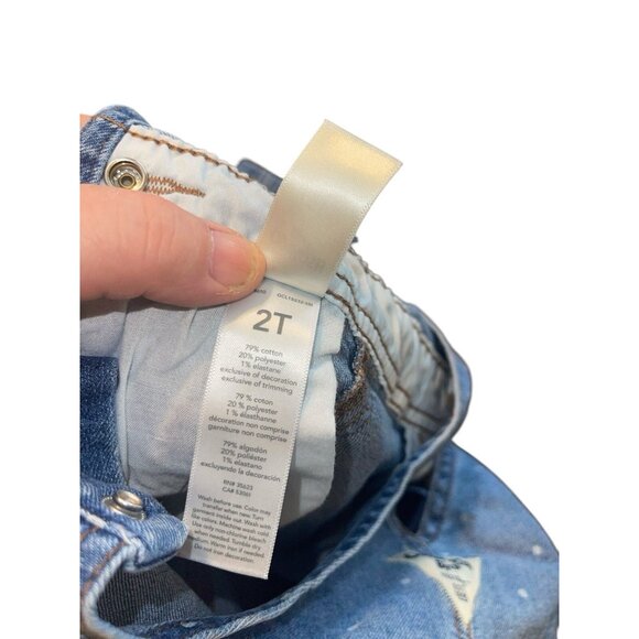 OSHGOSH Toddler Girl 2T Polka Dot Vestbak Denim Overalls - Picture 9 of 10